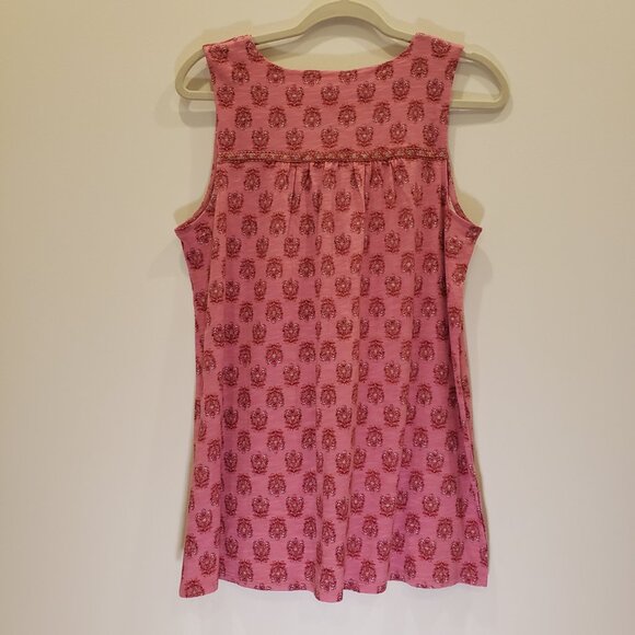 J. Jill Popover Sleeveless Pink Floral Tunic Tank Ladies Small - Picture 3 of 10